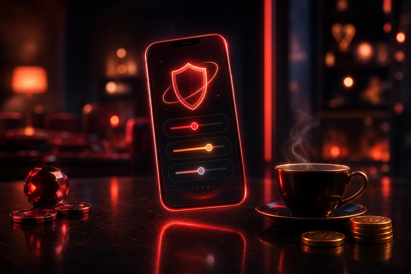 Hráč v klidu nastavuje limity hraní v mobilním účtu Nine Casino