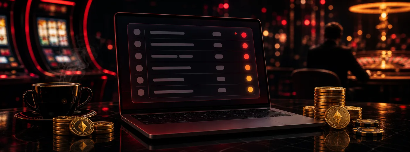 Hráč kontroluje historii transakcí v účtu Nine Casino na notebooku